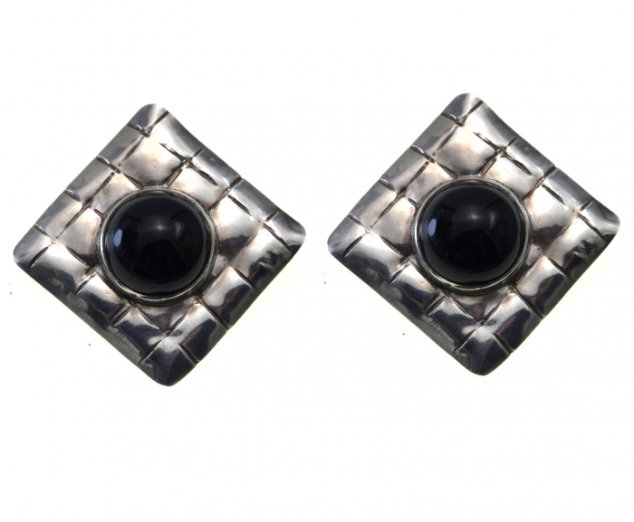 Cercei argint vintage, designer american Louis Booth [1]