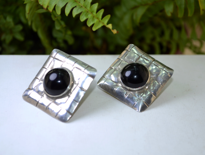 Cercei argint vintage, designer american Louis Booth [4]