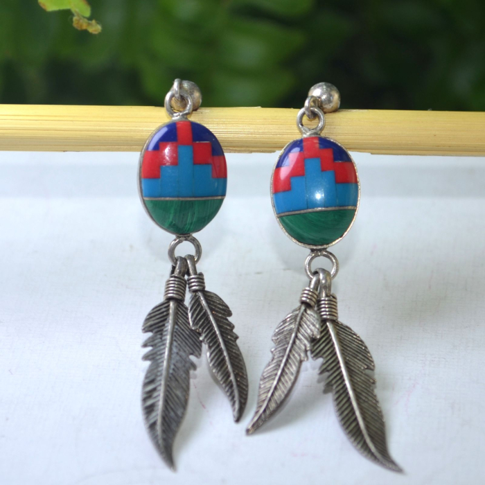Cercei argint vintage, Eagle Feather Navajo A Vintage Collection [4]