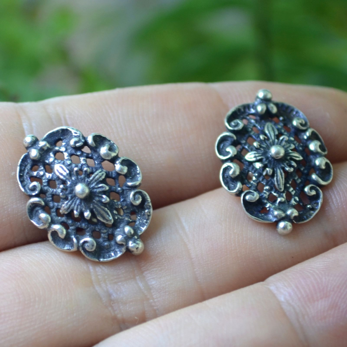 Cercei argint vintage, estetica victoriana, atelier austriac A Vintage Collection [2]
