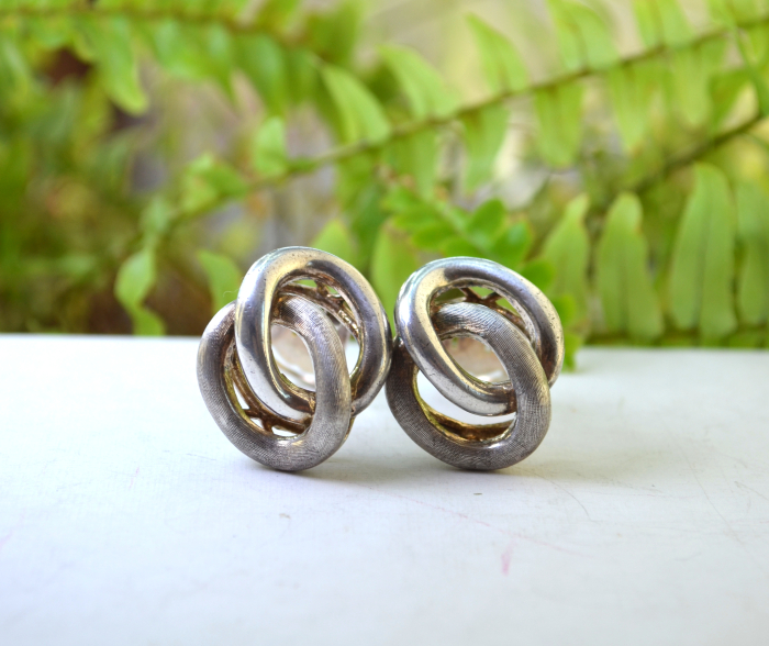 Cercei argint vintage Love Knot, semnati Menegatti A Vintage Collection [2]