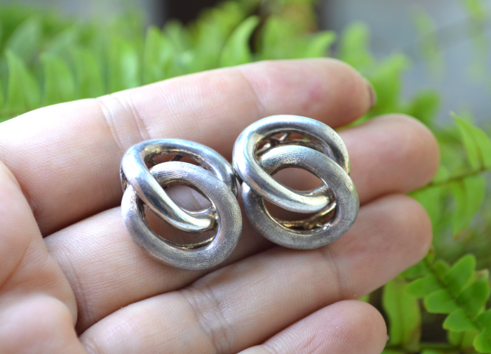 Cercei argint vintage Love Knot, semnati Menegatti A Vintage Collection [3]