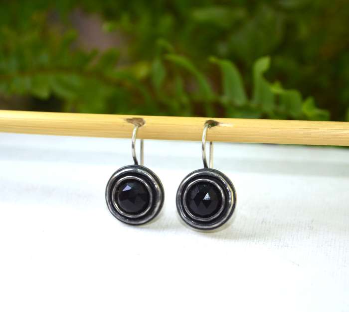 Cercei argint vintage, onix fatetat [4]