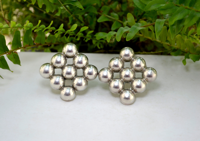 Cercei argint vintage, semnati Los Ballesteros [4]