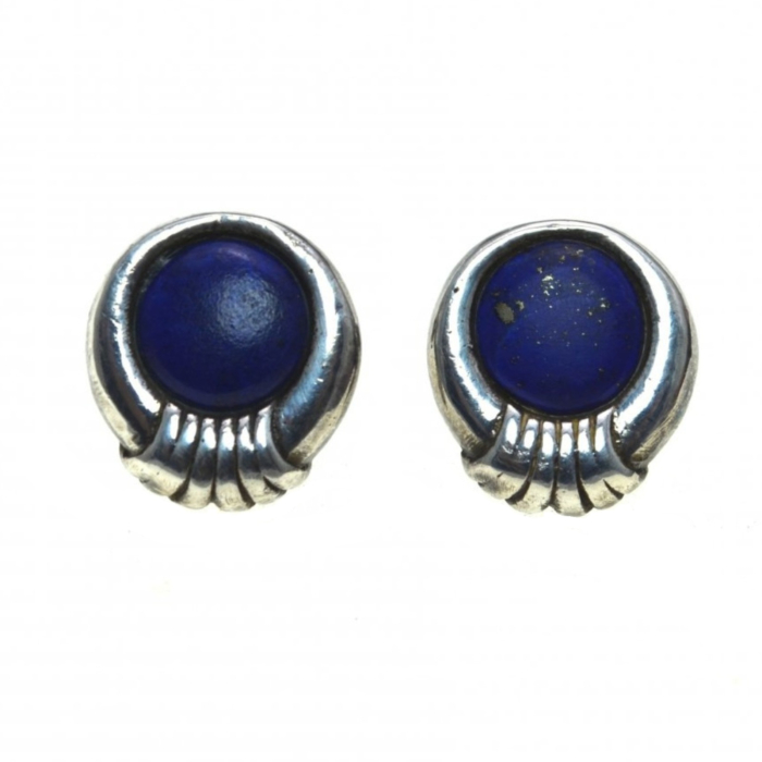 Cercei din argint vintage pietre de lapis lazuli design geometric [1]