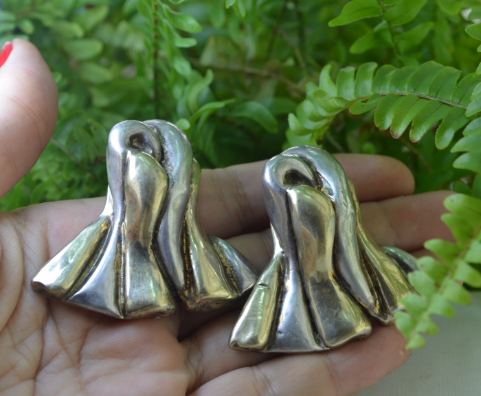 Cercei statement argint, designer Israel [2]