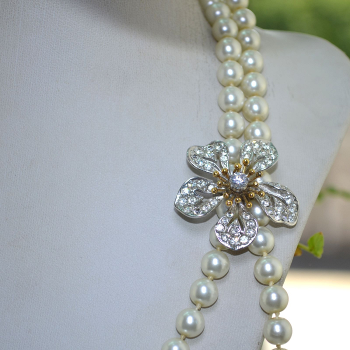 Clip lock argint vintage Ciro pentru sirag de perle A Vintage Collection [4]
