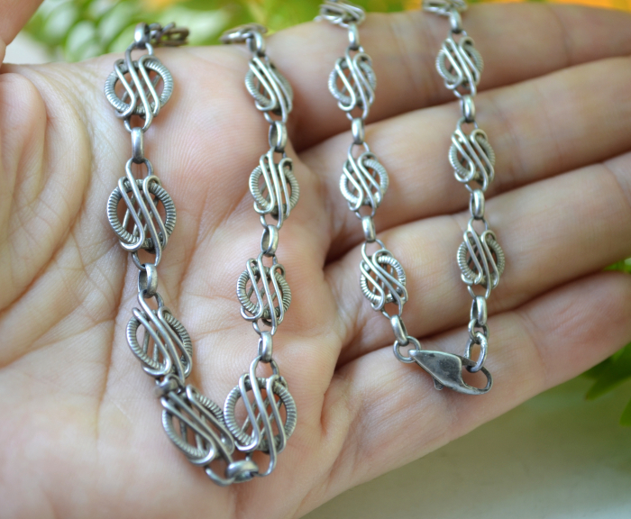 Colier argint Art Deco cu zale decorative A Vintage Collection [3]