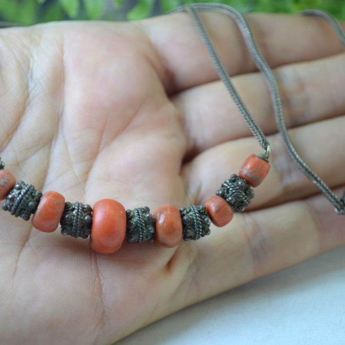 Colier argint etnic Yemenit cu Coral rosu natural A Vintage Collection [4]