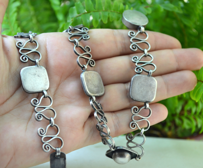 Colier argint masiv vintage, semnat Gustav Hauber [3]