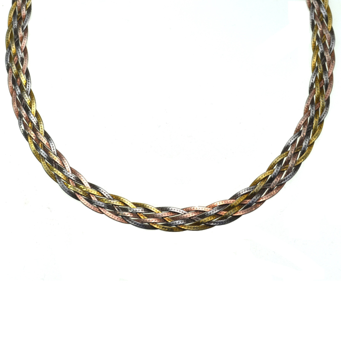 Colier argint placat aur model Omega Snake atelier polonez [1]