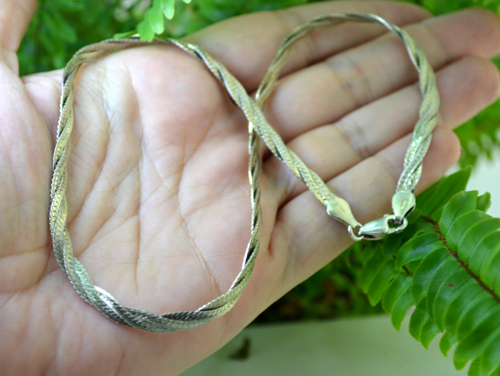 Colier argint usor aurit, model Omega Snake [2]