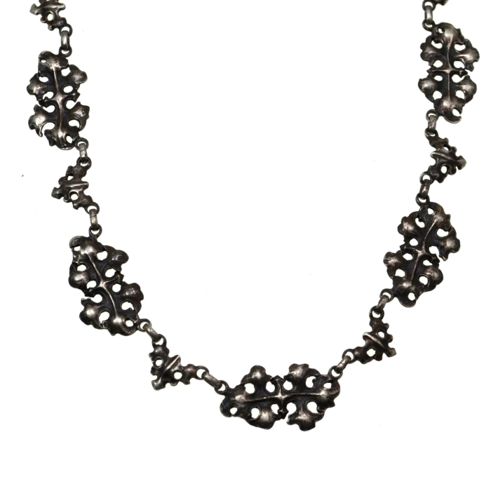 Colier argint vechi lucrat maniera renascentista semnata designer [1]