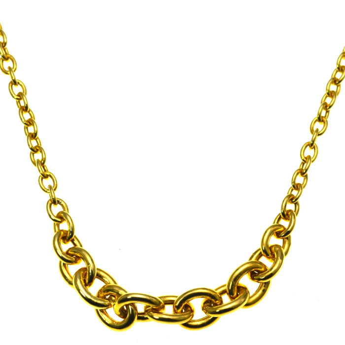 Colier argint vermeil model Cable Link Chain atelier italian [1]