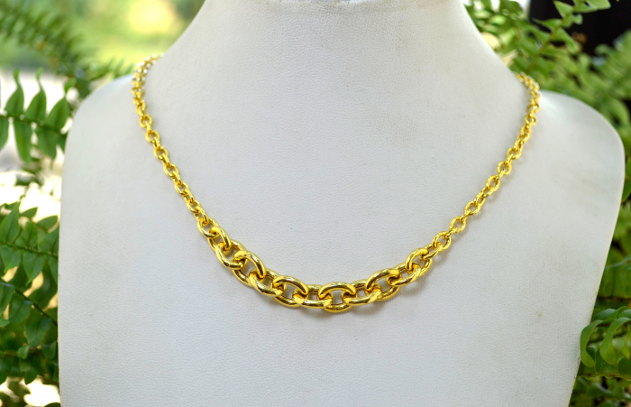 Colier argint vermeil model Cable Link Chain atelier italian [2]