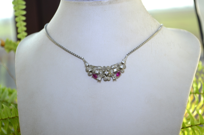 Colier argint vintage cu cristale design Art Deco A Vintage Collection [4]