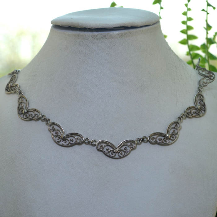 Colier argint vintage, filigran  german A Vintage Collection [4]