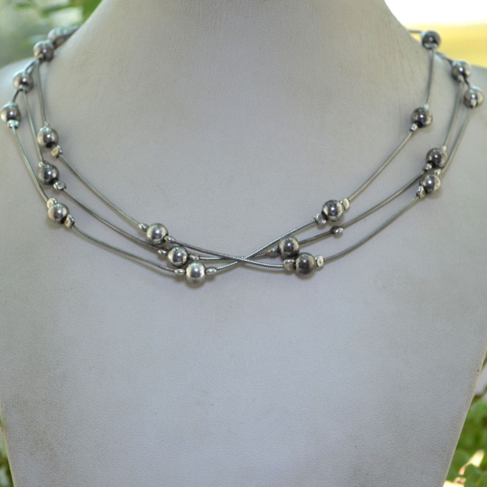 Colier argint vintage multistrand, Snake Chain A Vintage Collection [5]