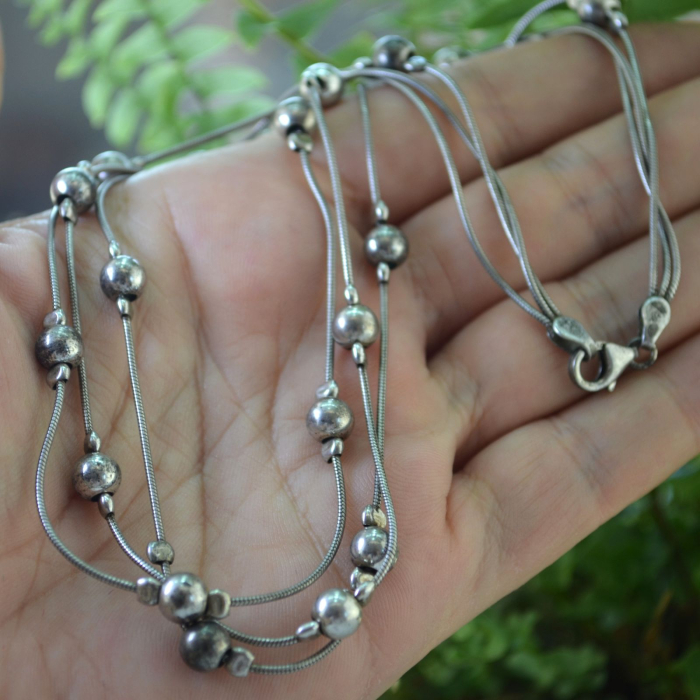 Colier argint vintage multistrand, Snake Chain A Vintage Collection [2]