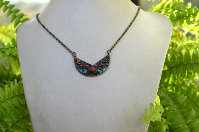 Colier berber argint vintage, bijuterie etnica tribala [4]