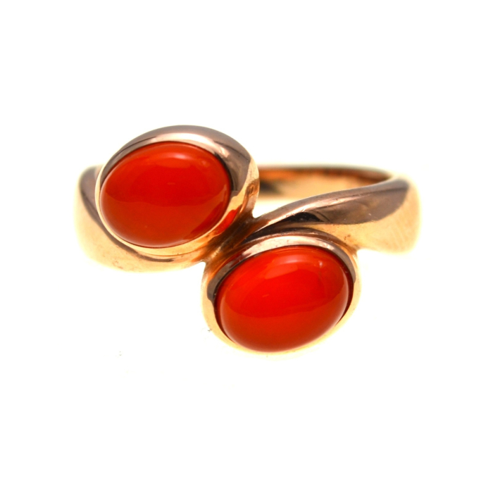 Inel argint aurit, Carneol, La Luna Design [1]