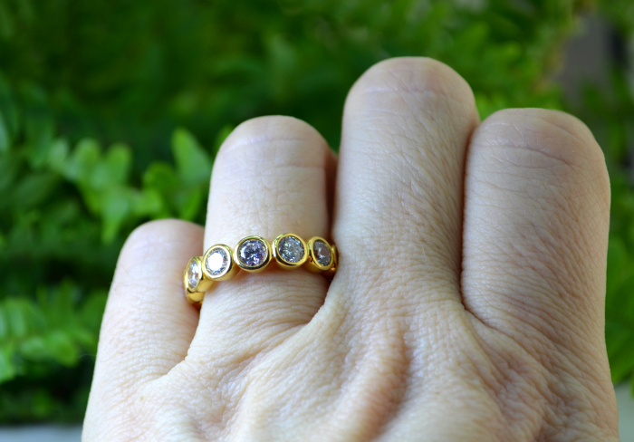 Inel argint aurit, model Eternity [2]