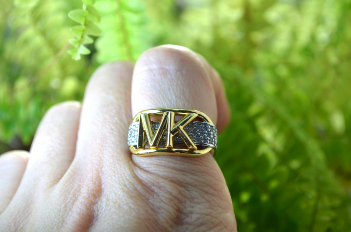 Inel argint aurit modern, semnat Michael Kors [4]