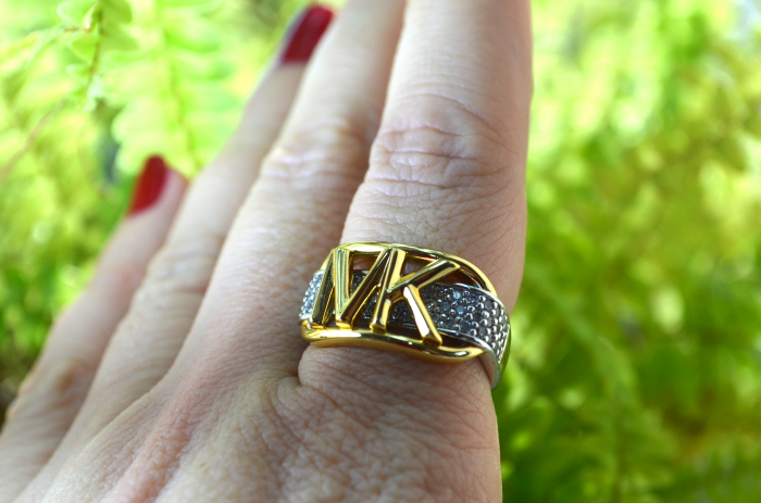 Inel argint aurit modern, semnat Michael Kors [2]