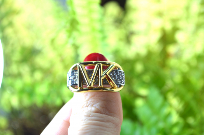 Inel argint aurit modern, semnat Michael Kors [3]