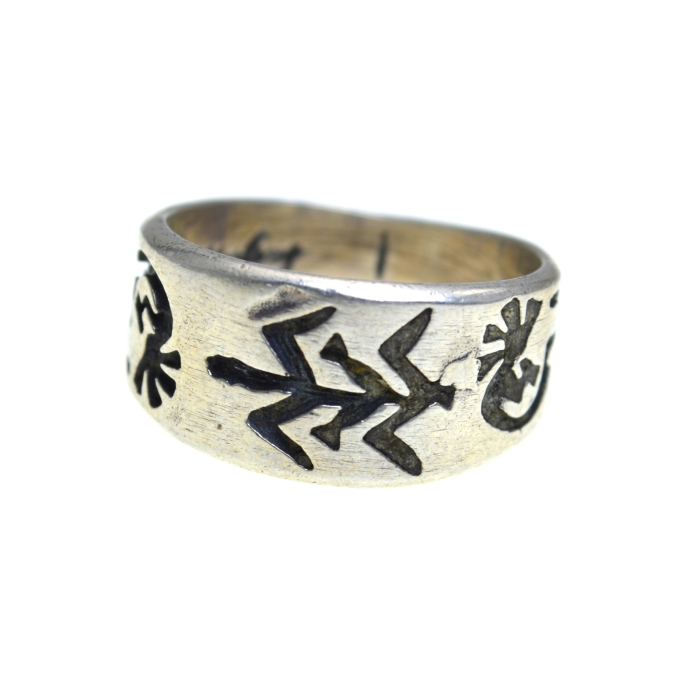 Inel argint Hopi, zeul fertilitatii Kokopelli [1]