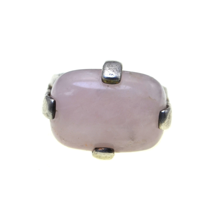 Inel argint masiv vintage, Pink Quartz [1]