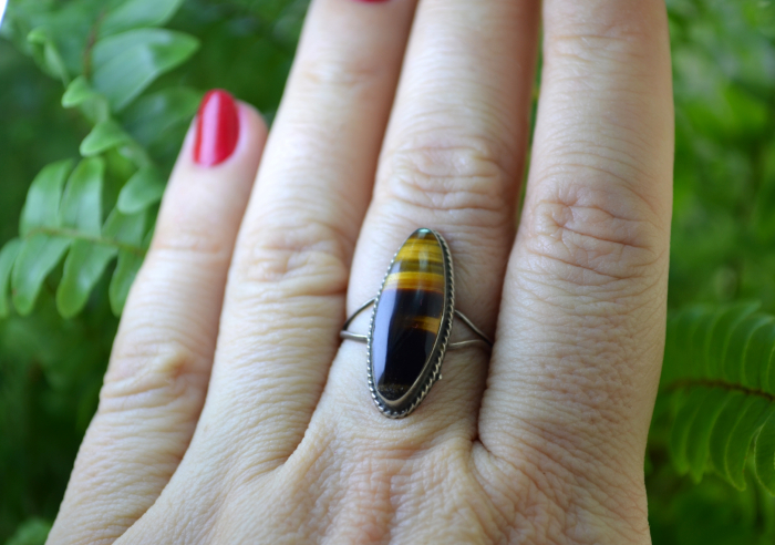 Inel argint mexican, Tiger Eye [2]