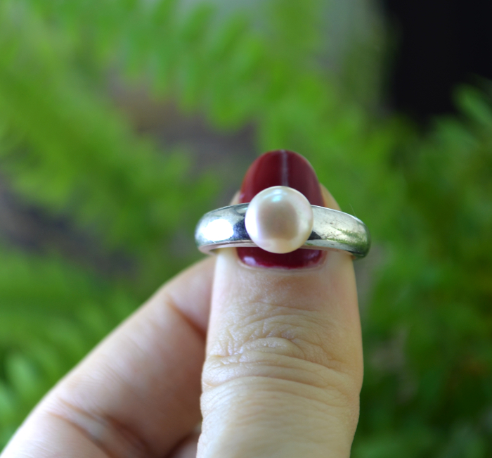 Inel argint Tchibo, perla roz naturala [2]