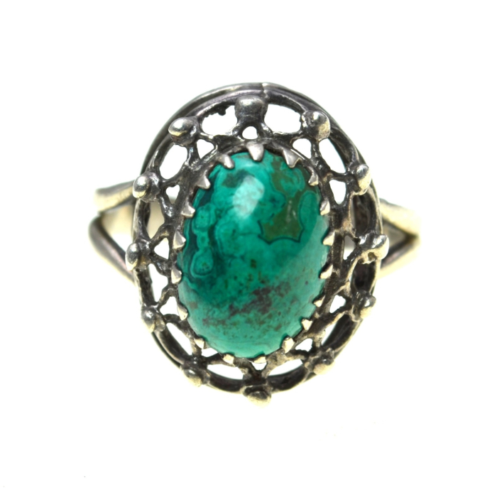 Inel argint vintage, decorat Eilat - Piatra Regelui Solomon [1]