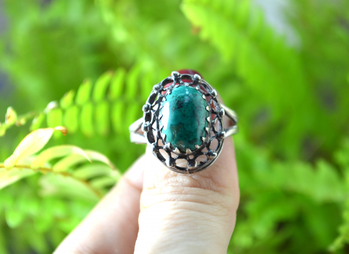 Inel argint vintage, decorat Eilat - Piatra Regelui Solomon [4]