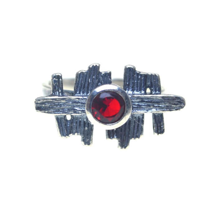 Inel argint  vintage, design brutalist geometric A Vintage Collection [1]