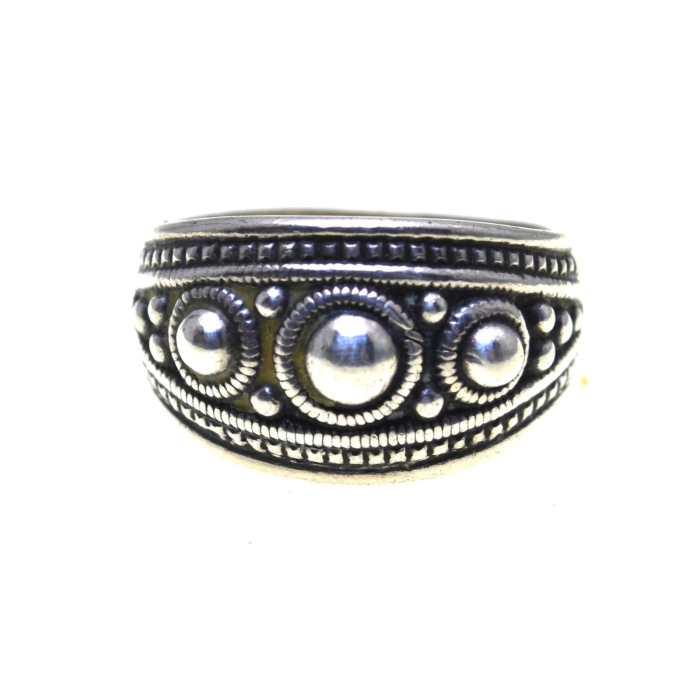 Inel argint vintage, design etnic, semnat [1]