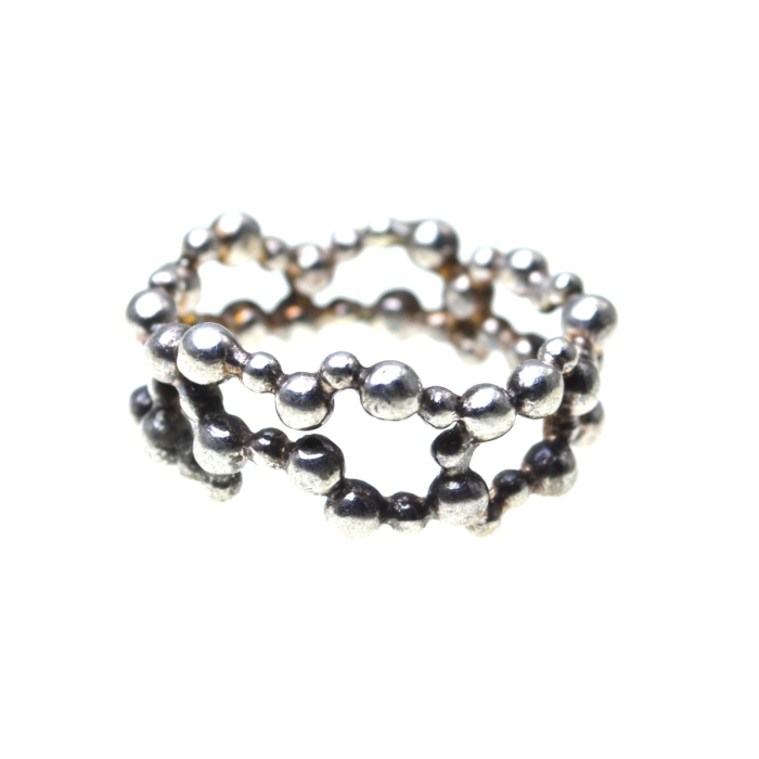 Inel argint vintage, design Molecule [1]