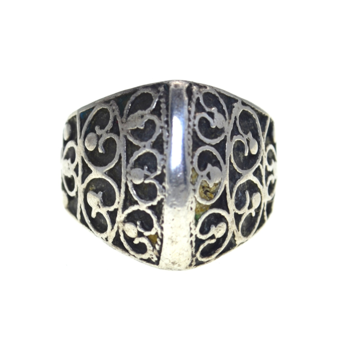 Inel argint vintage, design otoman [1]