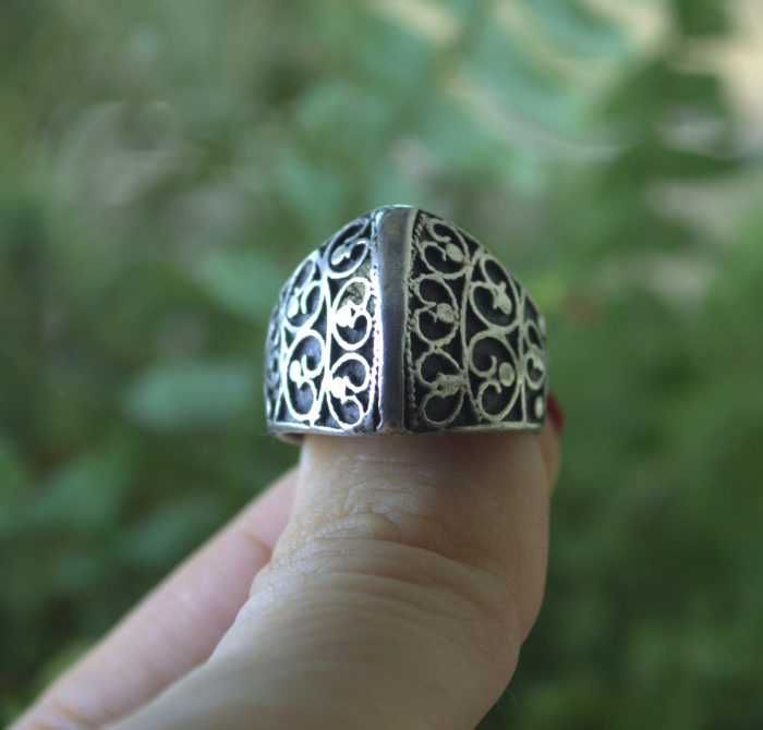 Inel argint vintage, design otoman [2]