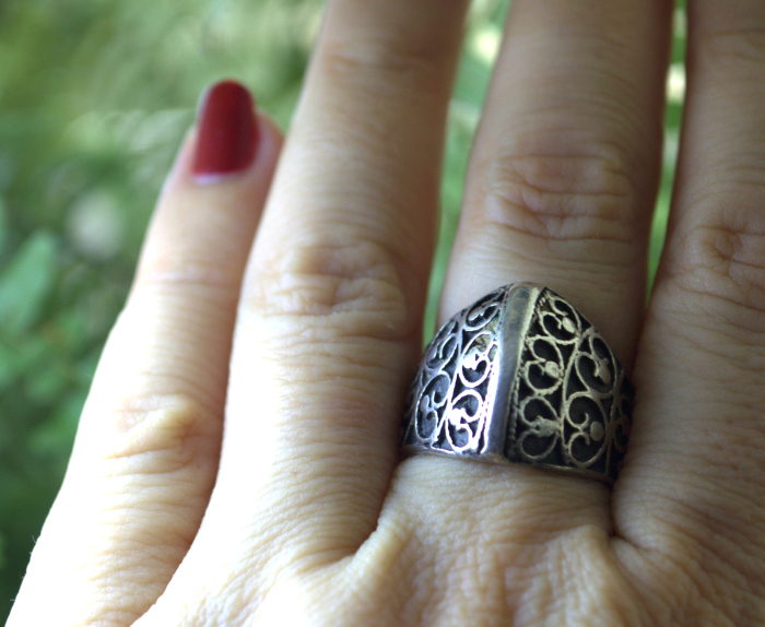 Inel argint vintage, design otoman [3]