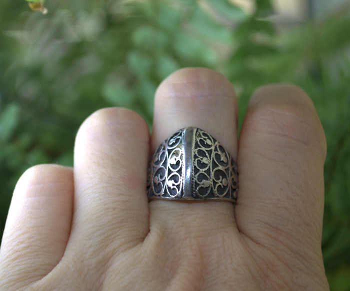 Inel argint vintage, design otoman [4]