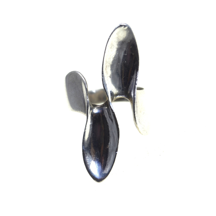 Inel argint vintage, estetica futurista [1]