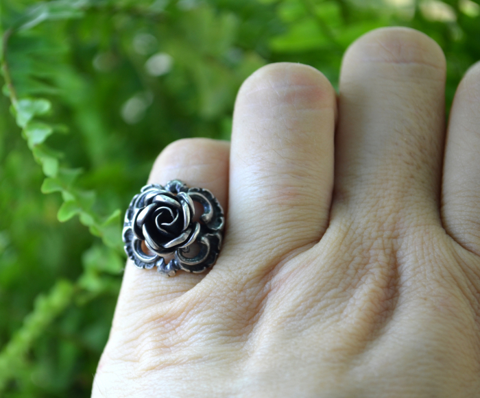 Inel argint vintage, maniera Hildesheimer Rose [3]