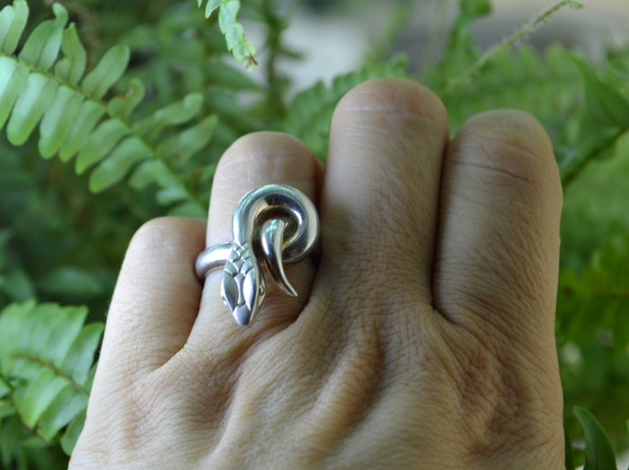 Inel argint vintage, model Snake, designer danez [2]