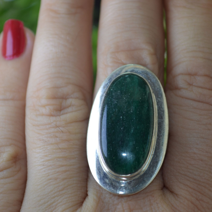Inel argint vintage statement, Agat de Muschi A Vintage Collection [3]