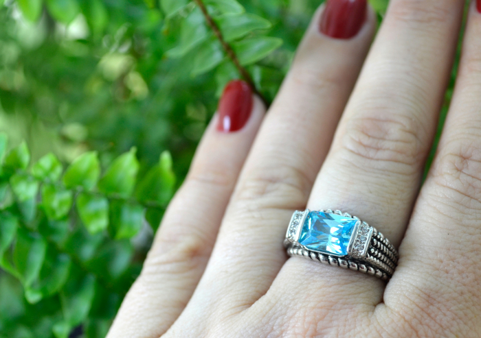 Inel argint vintage, Topaz Crystal Cubic Zirconia [2]