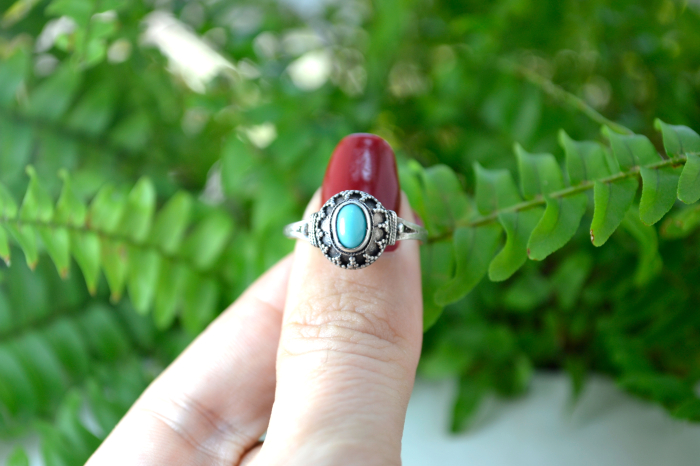 Inel din argint etnic vintage, turcoaz [3]