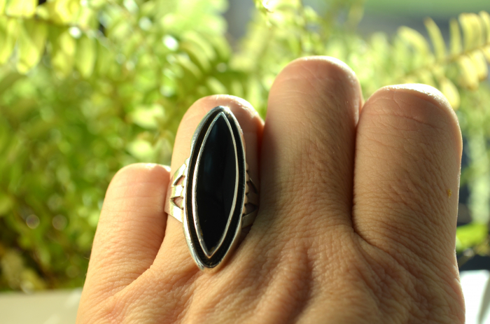 Inel din argint masiv Navajo, onix [3]