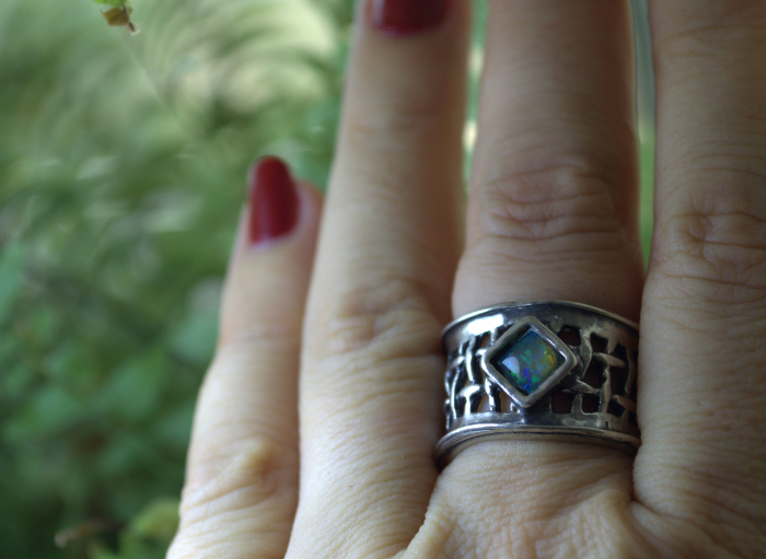 Inel din argint vintage , Opal Gilson [3]